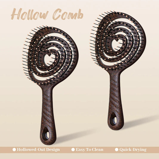 Hollow Detangling Hair Comb – Scalp Massage, Wet & Dry Use Hair Detangling Comb Oasis Select
