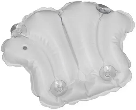Luxury Spa Bath Pillow with Suction Cups, White Shell Design for Ultimate Relaxation Peaceful Pleasures Health and Wellness