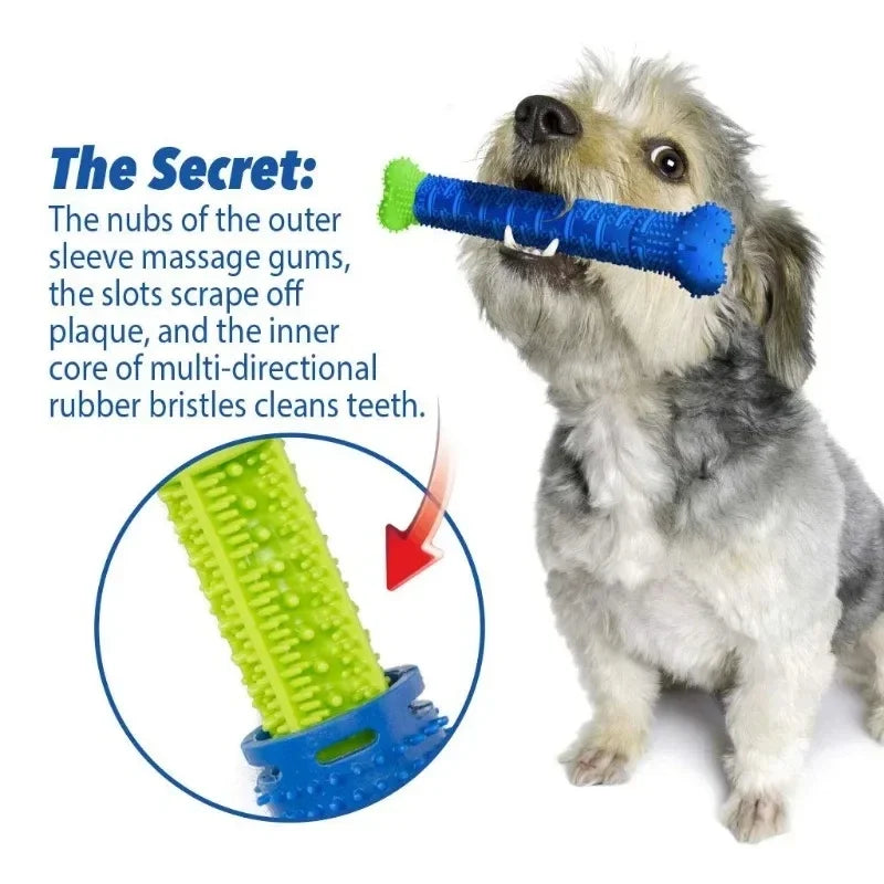 Dog Teeth Cleaning Chew Toy | Food Grade Rubber Bone Dog Chew Toy Peaceful Pleasures Health and Wellness
