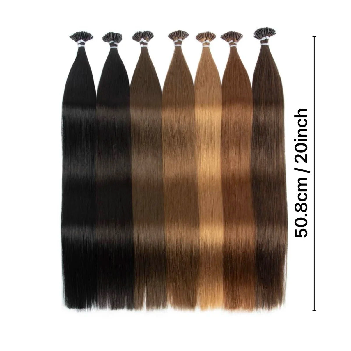 I-Tip Synthetic Hair Extensions 20 Inch | 50 Strands Straight