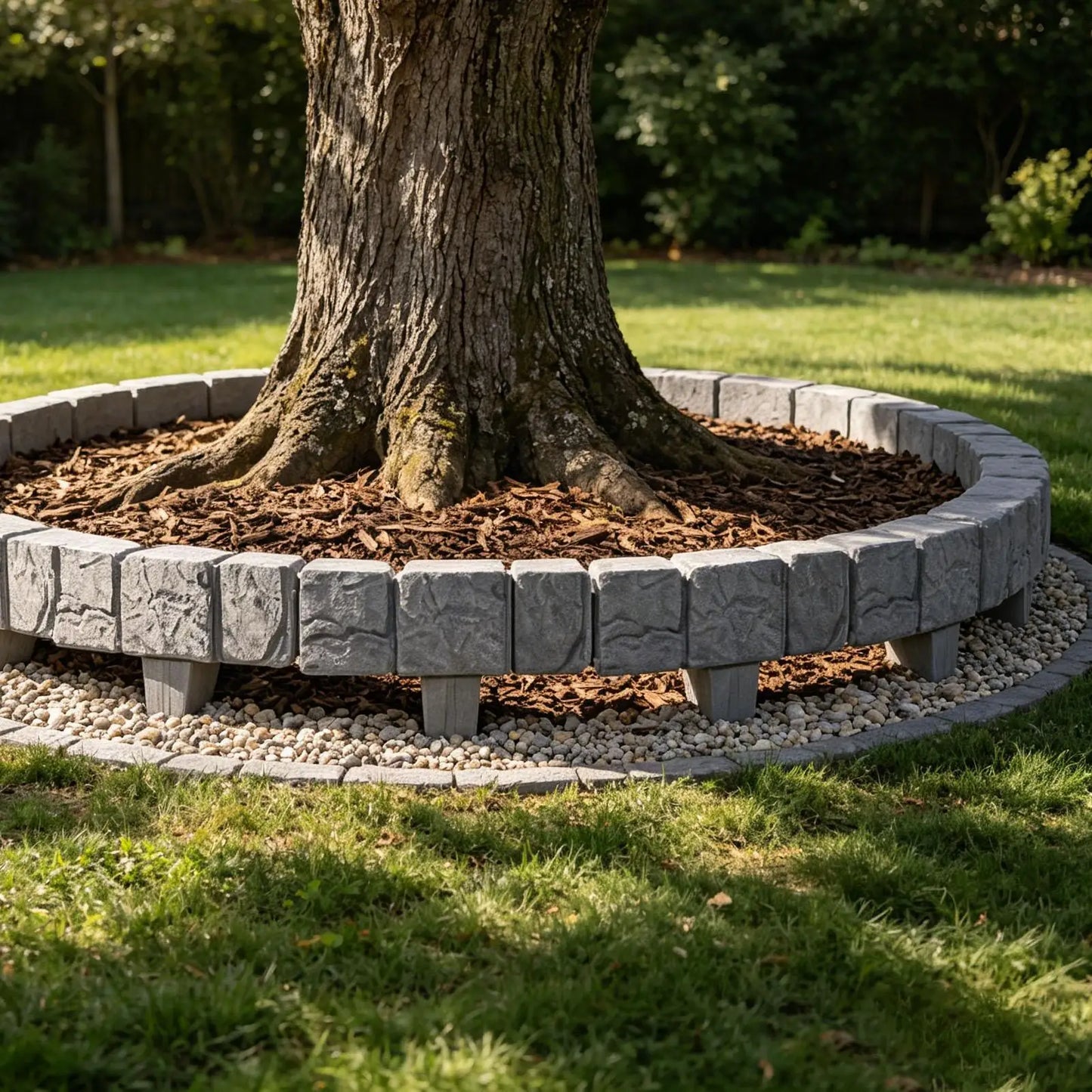 Faux Stone Garden Edging Border | Plastic Landscape Fence Panel