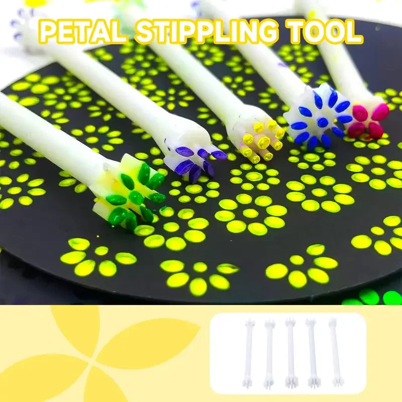 5-Piece Mandala Dotting Tool Set – 10 Dot Sizes for Rock Art Mandala Dotting Tool Set Peaceful Pleasures Health and Wellness