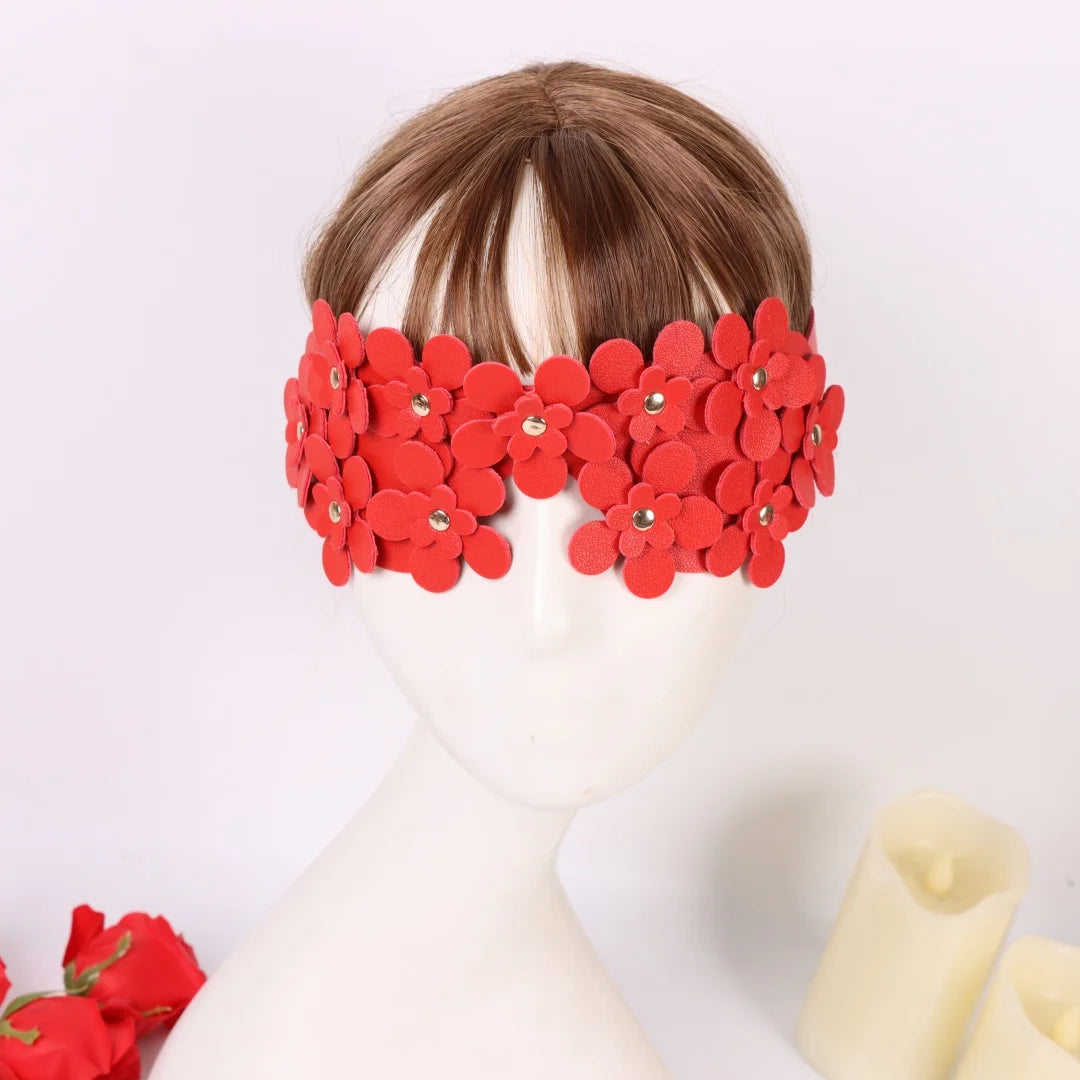 Fashion Leather Mask Men Women Sexy Bondage Half Face Fancy Masks