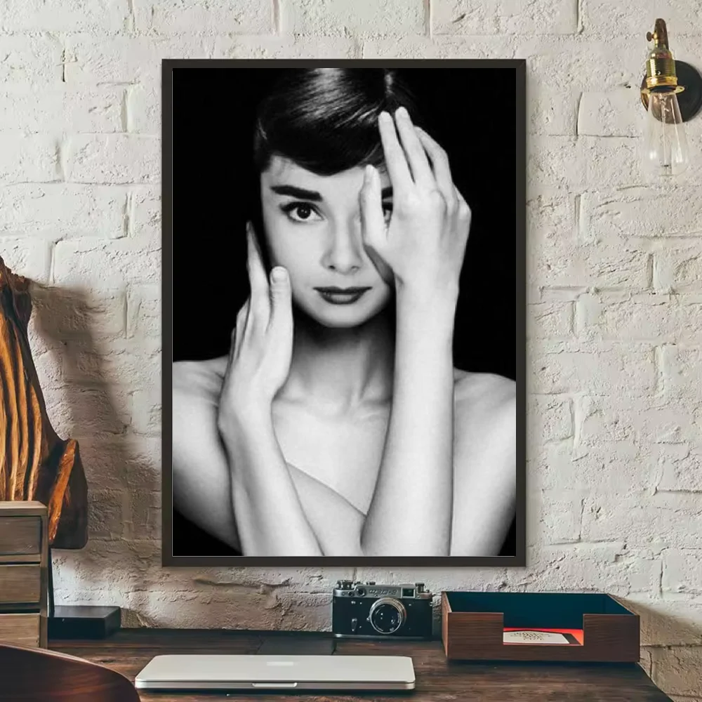 Audrey Hepburn HD Wall Poster – Waterproof PVC Sticky Decor Wall Art Poster Peaceful Pleasures Health and Wellness z8 40X50cmNoframe