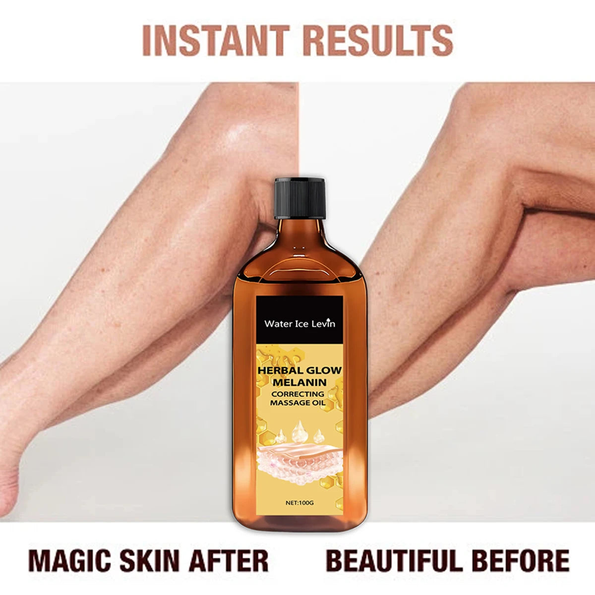 Herbal Glow Melanin Correcting Oil | Bee Venom & Vitamin C Brightening Face Oil Peaceful Pleasures Health and Wellness