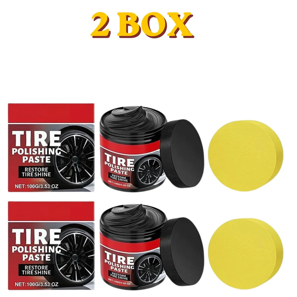 Tire Dressing Paste – UV Protection, Anti-Crack Gloss Wax Kit
