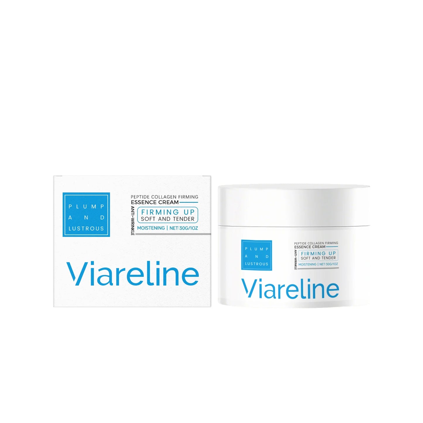 Peptide Collagen Firming Essence Cream Moisturizing Fade Fine Lines Rejuvenating Stabilizing Repairing Smoothing Wrinkle Cream Peaceful Pleasures Health and Wellness 30g boxed