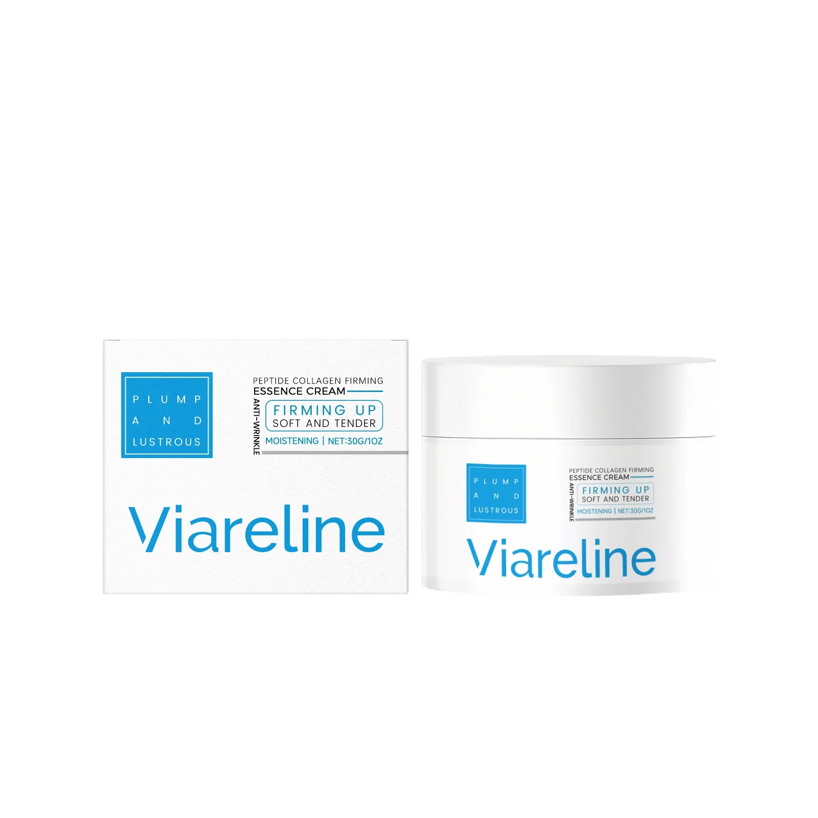 Peptide Collagen Firming Essence Cream Moisturizing Fade Fine Lines Rejuvenating Stabilizing Repairing Smoothing Wrinkle Cream Peaceful Pleasures Health and Wellness 30g boxed