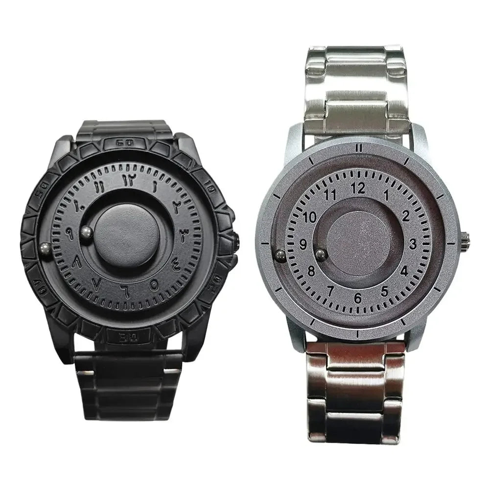 Minimalist Unisex Quartz Watch, Mirrorless Dial, Stainless Iron Beads Hands, Roma Numerals, Silicone Strap, Fashion Wristwatch Peaceful Pleasures Health and Wellness