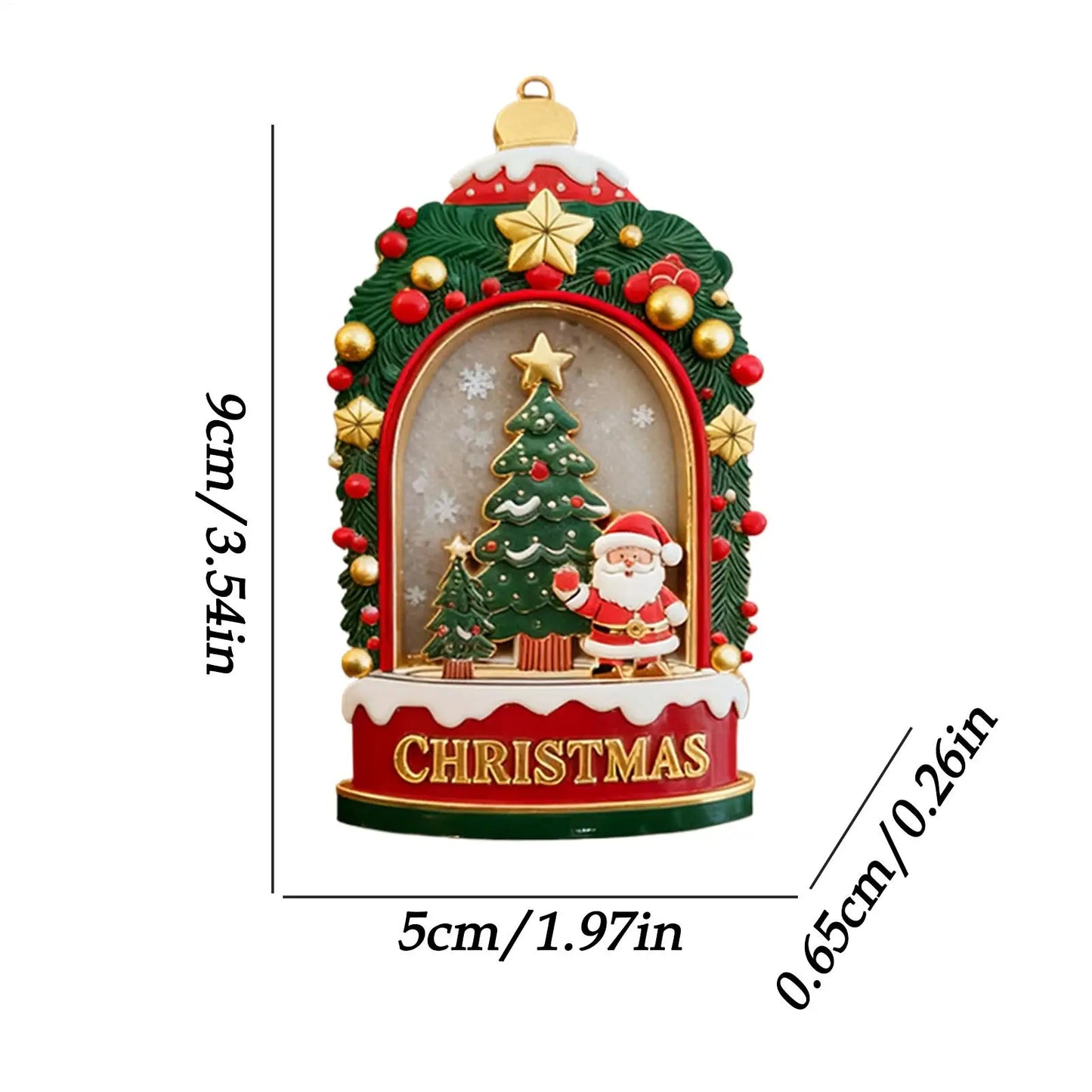 Christmas Quicksand Fridge Magnets – Festive Metal Decal Ornament Fridge Magnet Ornament Peaceful Pleasures Health and Wellness