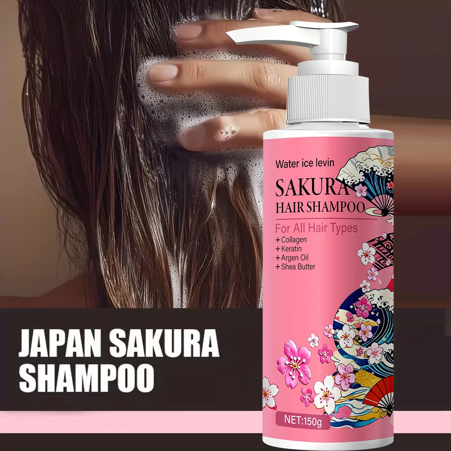 Sakura Shampoo – Collagen, Keratin, Argan Oil & Shea Butter Nourishing Hair Shampoo Peaceful Pleasures Health and Wellness