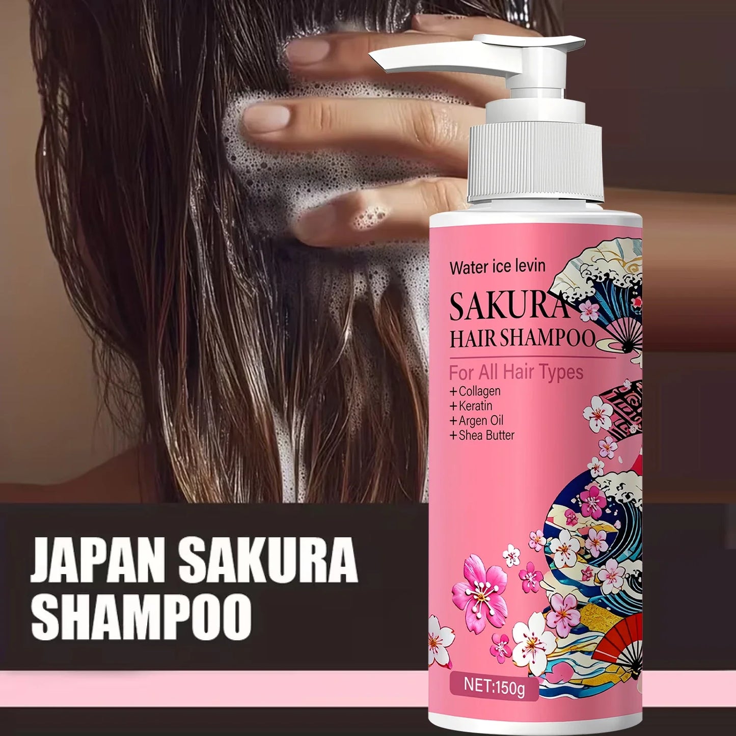 Sakura Shampoo – Collagen, Keratin, Argan Oil & Shea Butter