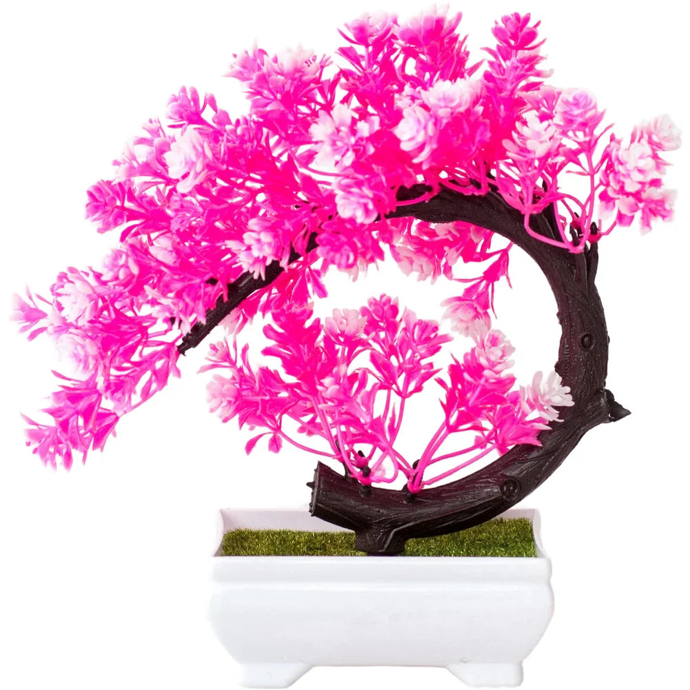 Artificial Silk Flower Bonsai Pot – Home & Wedding Table Decor