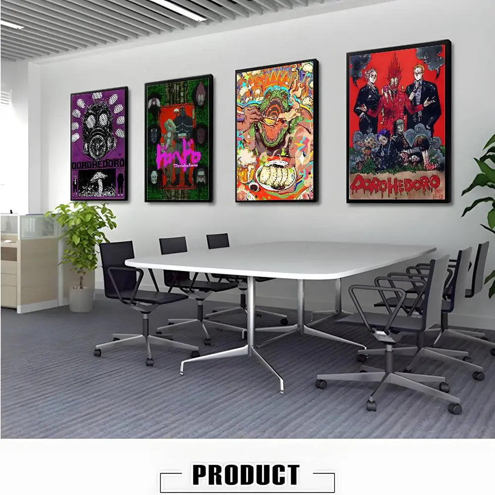 Dorohedoro Anime Figure Horror Monster Poster HD art poster for home living room bar office decoration sticky, waterproof Peaceful Pleasures Health and Wellness