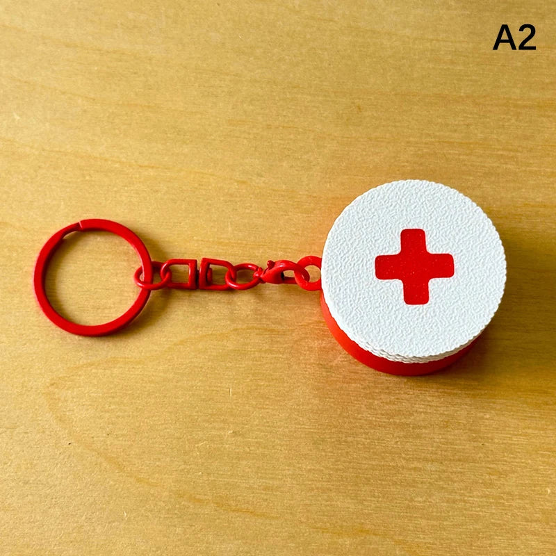 Mini Sliding Pill Box with Keychain | Portable Capsule Holder