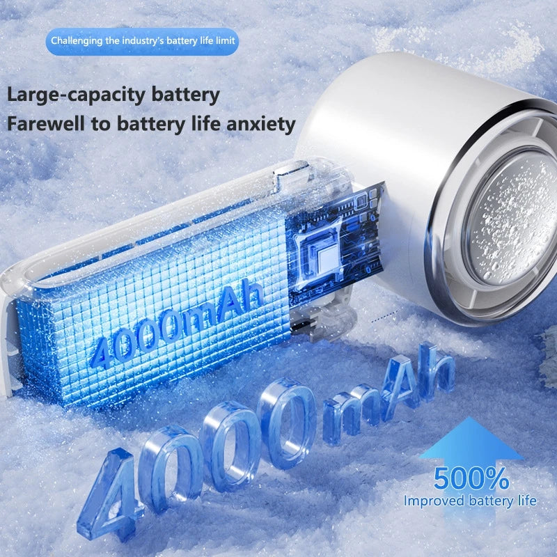 Portable Air Cooling Turbos Handheld Fan 100-Speed Adjustable Refrigeration Cooler 4000mAh LED Display USB Rechargeable Peaceful Pleasures Health and Wellness