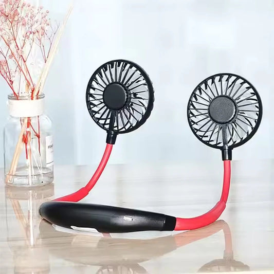 High Quality Headphone Design Hand Free Traveling Outdoor Portable Usb Rechargeable Led Neck Fan Mini Handheld Fan Peaceful Pleasures Health and Wellness