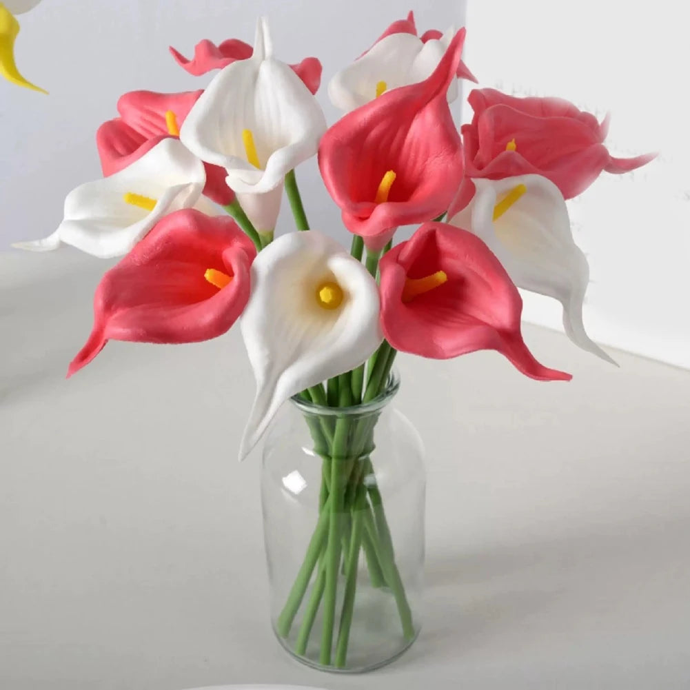 Elegant White Calla Lily Artificial Bouquet Weddings Home Decor