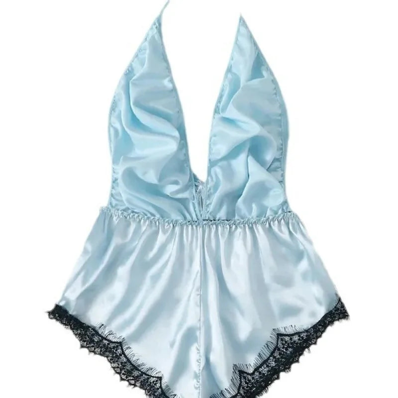 Women's Ice Silk One-Piece Pajamas | Summer Babydoll Sleepwear