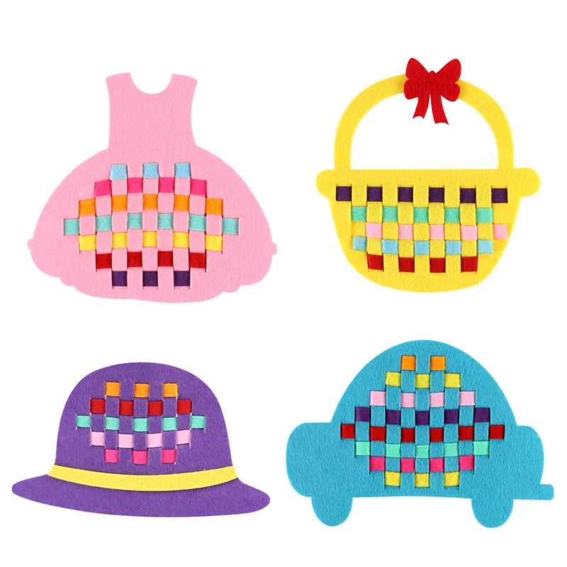 Children's Handmade Weaving Toys Cartoon Chicken Flower Fruit Fish