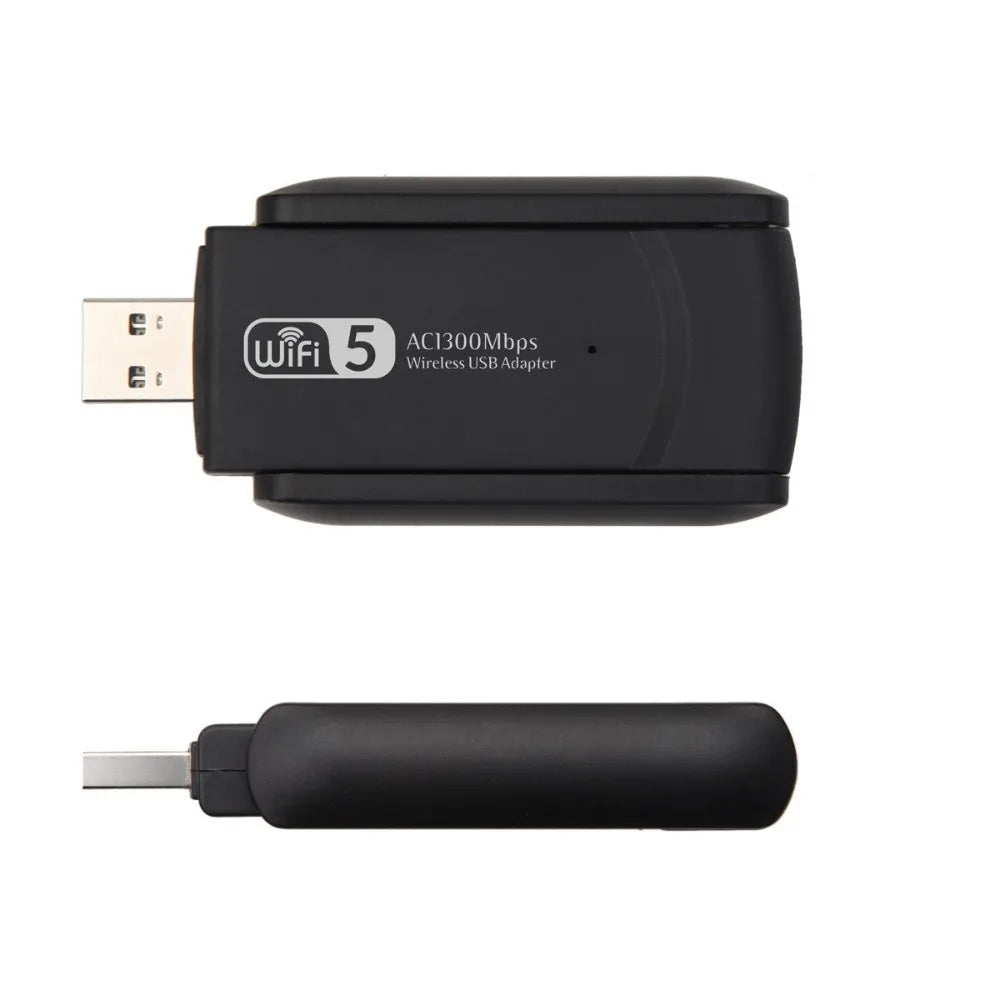 Dual Band WiFi USB Adapter 2 Antenna Design USB3.0 Interface 1300Mbps WiFi Dongle Powerful Receiver Wireless Network Card Peaceful Pleasures Health and Wellness