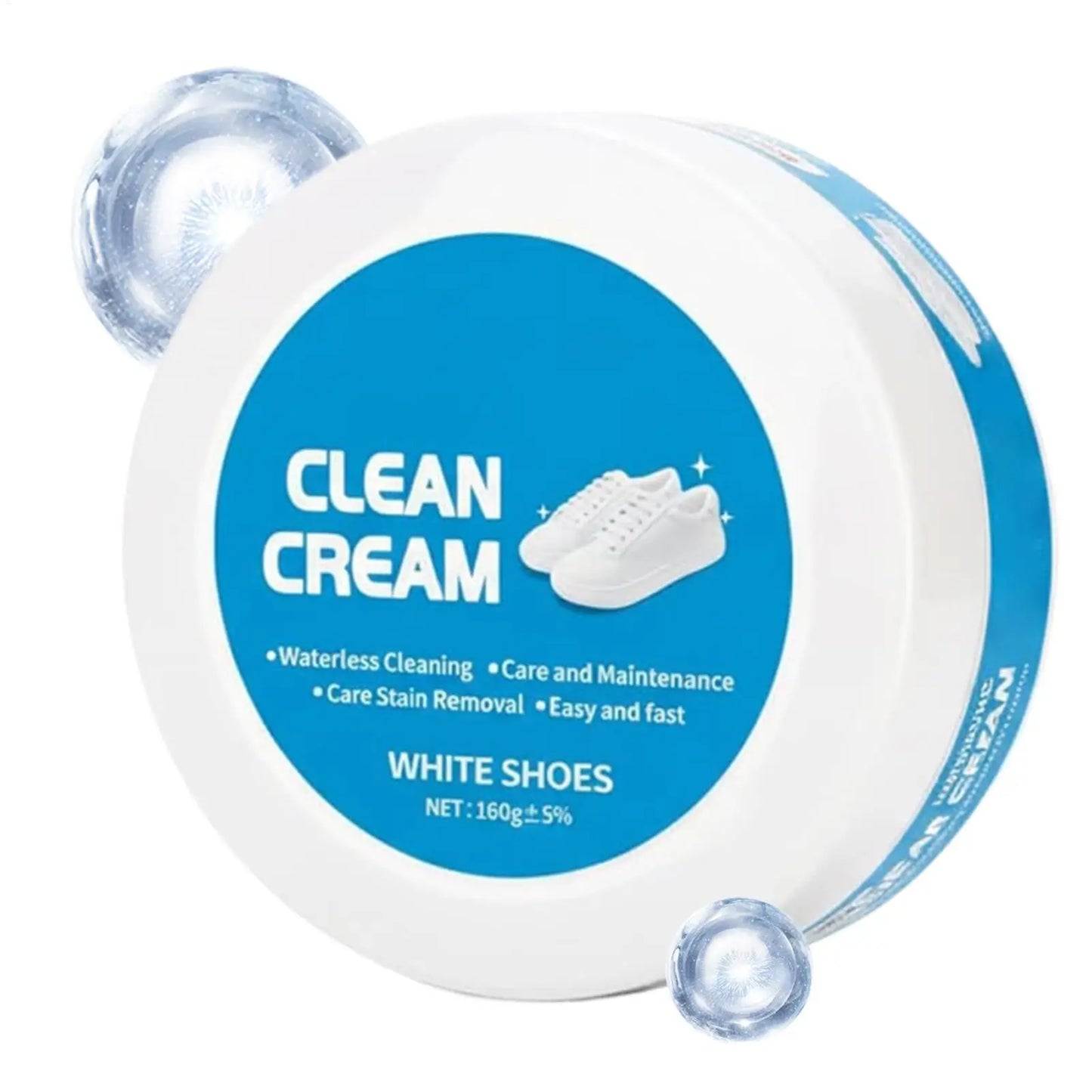 White Shoe Cleaning Cream 160g – Stain Remover & Whitener