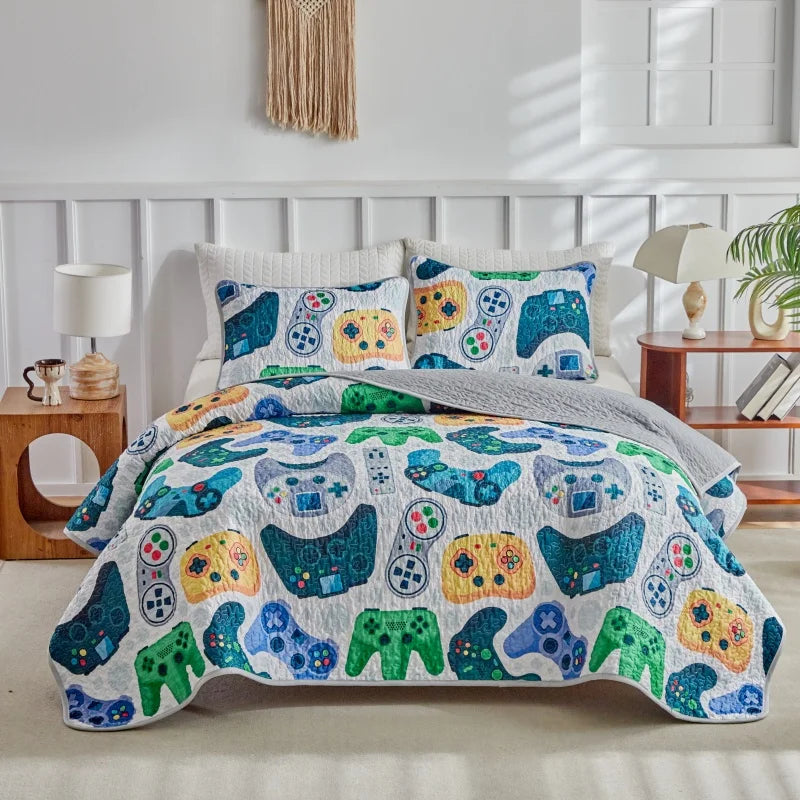 Oversized California King Quilt – Rustic Plaid Lightweight Bedspread