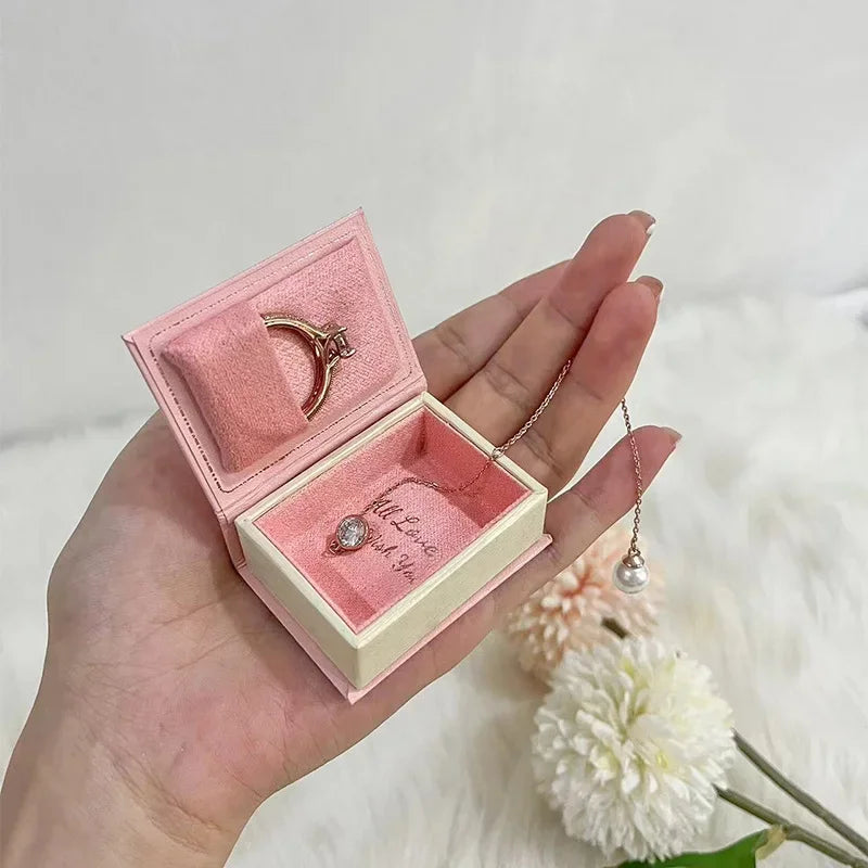 Vintage Mini Jewelry Book Boxes Ring Pendant Storage Boxes Small Ring Boxes Little Red Book Jewelry Box Jewelry Boxes Practical Peaceful Pleasures Health and Wellness