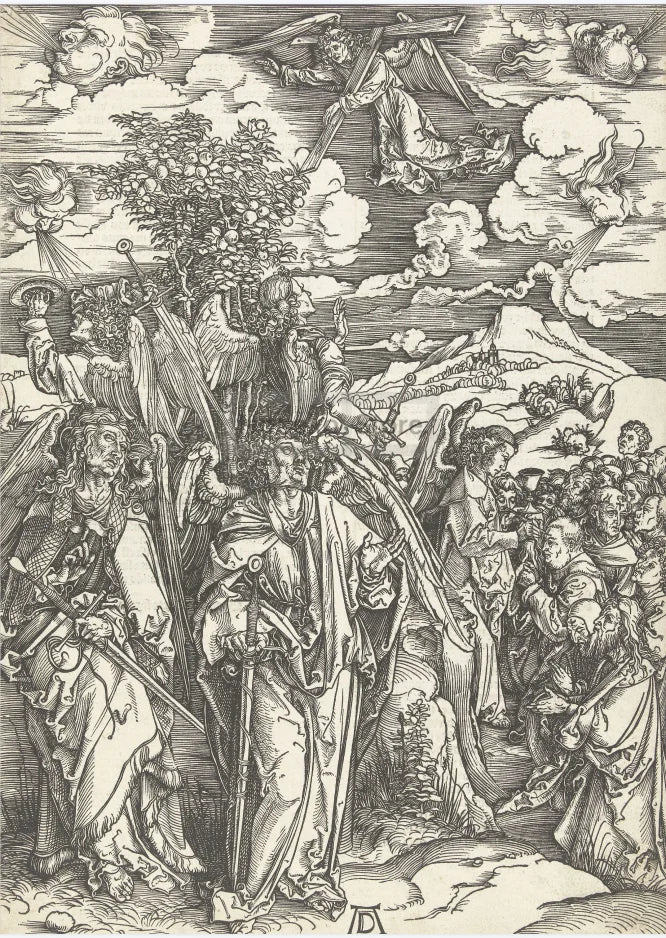 Albrecht Dürer Revelation Canvas Wall Art | B&W Christian Print