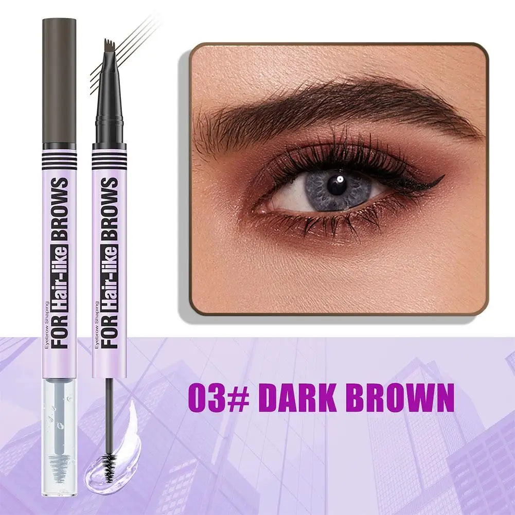4-Fork-Tip Eyebrow Pencil | Waterproof 3D Brow Shaping Kit