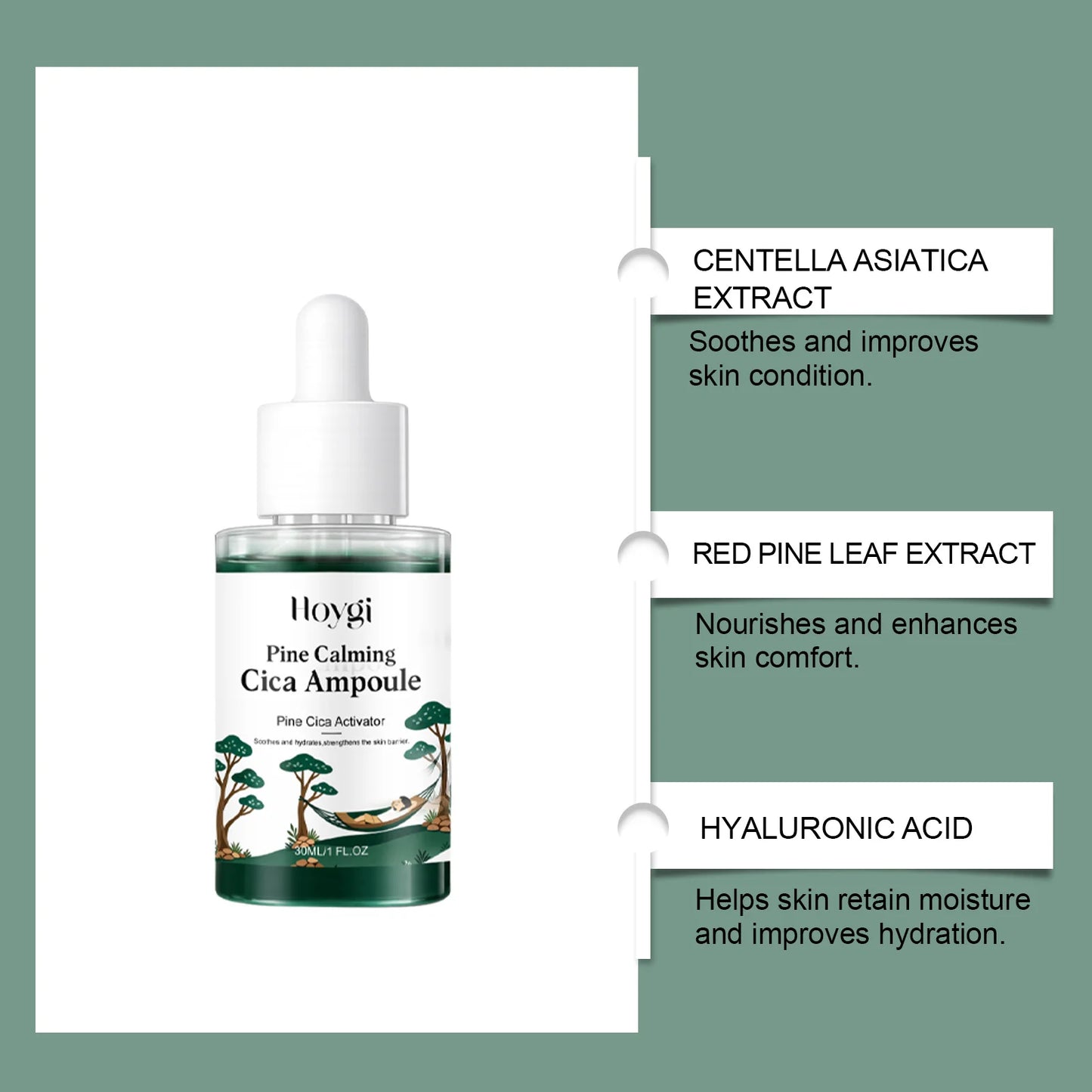 Pine Cica Ampoule Serum – Hyaluronic Acid & Centella Asiatica