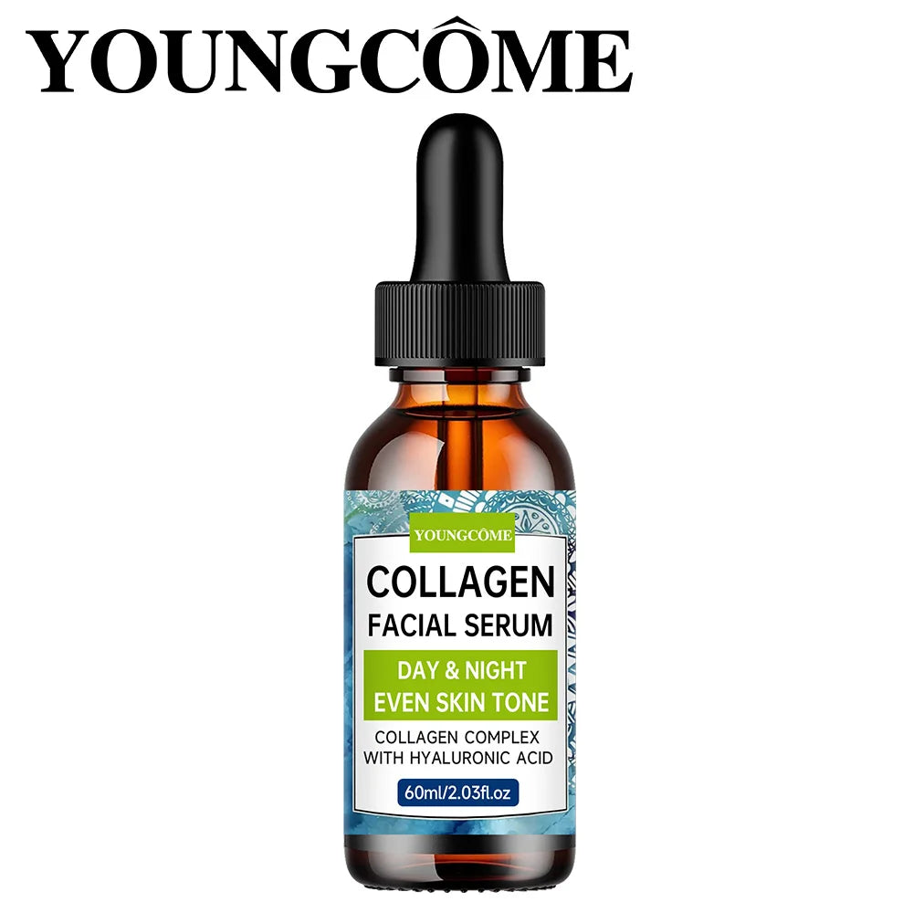 Collagen Face Serum with Hyaluronic Acid | Day & Night Hydrating Moisturizer for Even Skin Tone | Facial Care Essence Peaceful Pleasures Health and Wellness