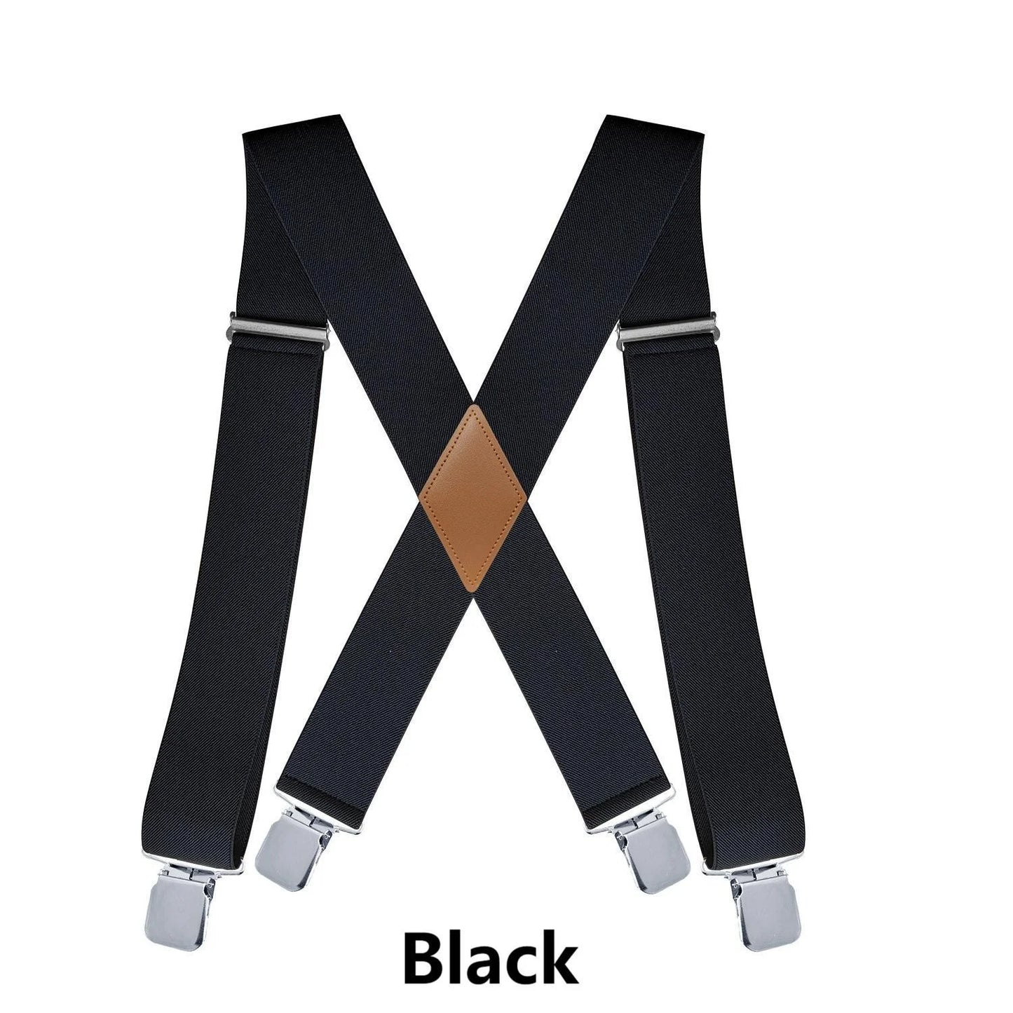 2" Heavy Duty X-Back Clip Suspenders for Men & Women