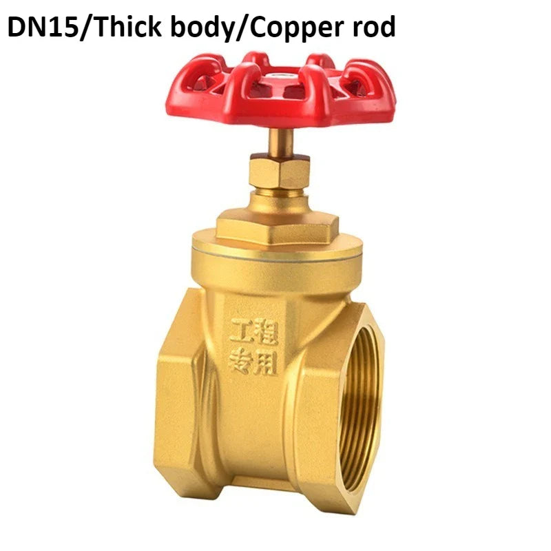 Brass Gate Valve DN15–DN50 | 1/2" to 2" Internal Thread