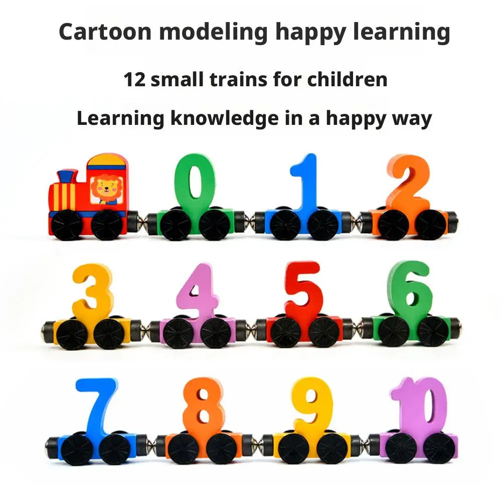 Magnetic Wooden Number Train Set – Educational Toy for Kids