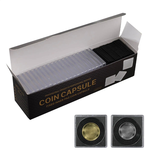 Clear Coin Holder Transparent Shockproof Display Case Acrylic Coin Collection Capsule for Home Table Bedroom Living Room, Adults Peaceful Pleasures Health and Wellness