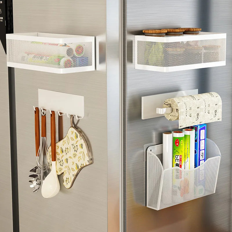 Magnetic Spice Rack – Fridge Side Shelf Organizer