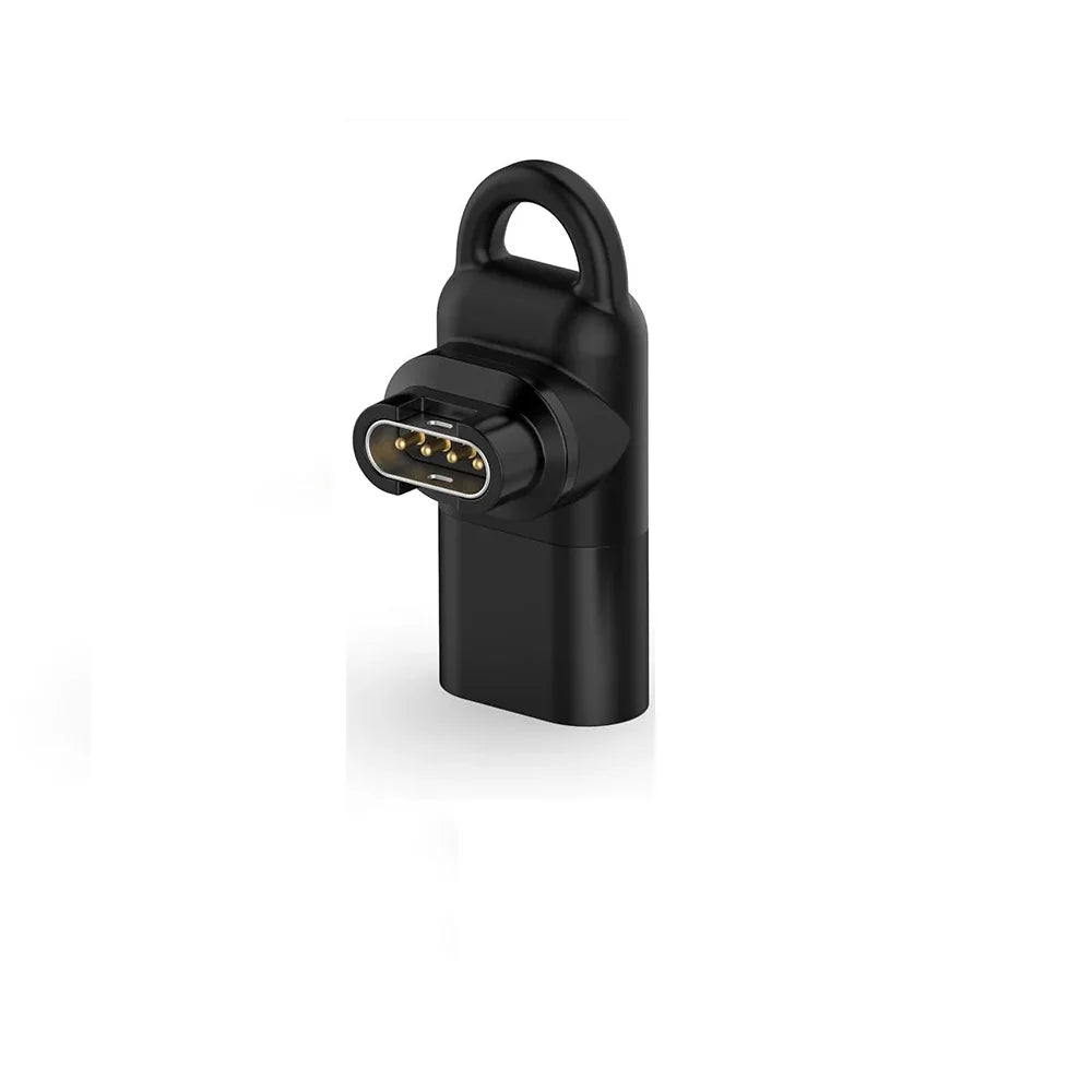 Type C Charger Adapter for Garmin Forerunner 265 965 Charging Converter for Fenix 7 7S 7X 6 6S 6X 5 5S 5X Plus Pro/ Venu 3 2S 2 Peaceful Pleasures Health and Wellness Q1 Black Type-C