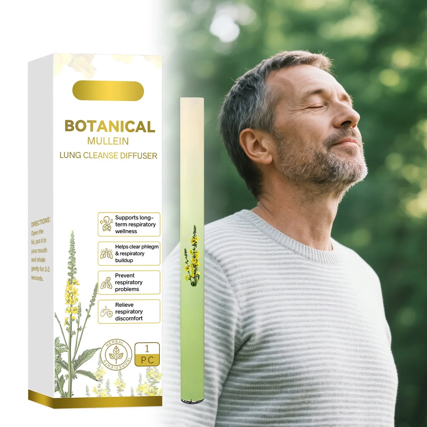 Herbal Nasal Inhaler Stick – Rosemary, Peppermint & Castor Oil