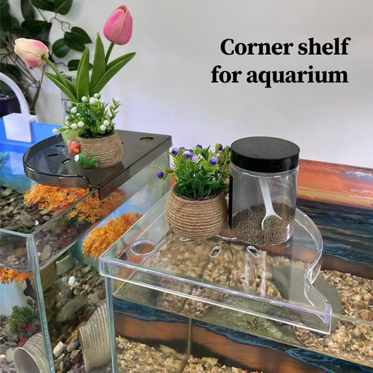 new Waterproof Aquarium Corner Shelf, Space-Saving Fish Tank Organizer For Home Decor And Pet Lovers Drop Shipping Peaceful Pleasures Health and Wellness