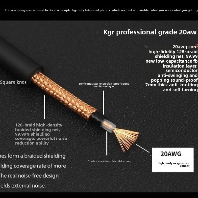 KGR Guitar Cable Bass Electric Box Piano Drum Musical Instrument