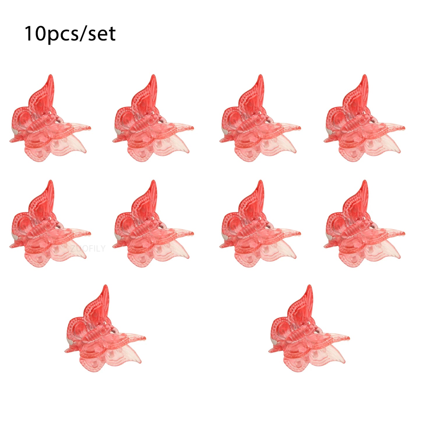 10-Pack Butterfly Hair Claw Clips | Gradient Mini Barrettes for Girls