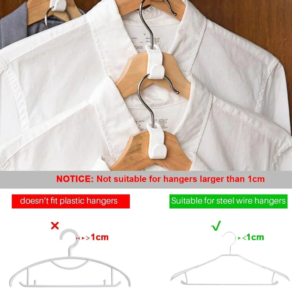 Clothes Hangers Mini Pants Hanger Storage Home Wardrobe Organizer Clothes Space Coat Plastic Up Hook Connector Cascading Save Peaceful Pleasures Health and Wellness