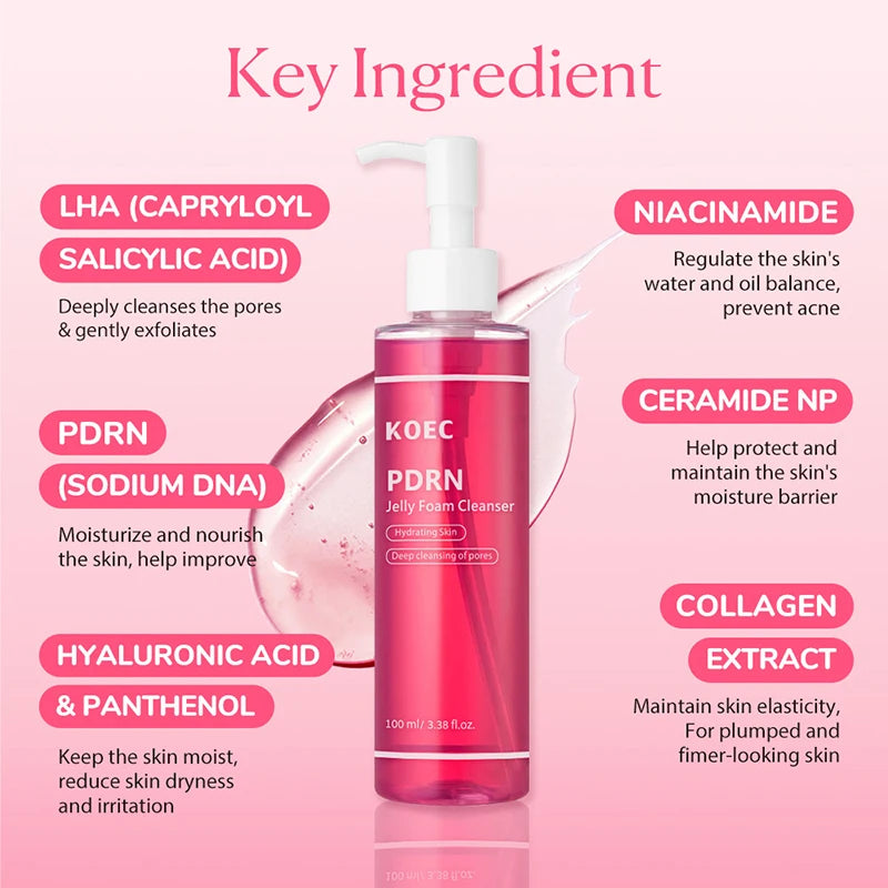 PDRN Jelly Foam Cleanser | Amino Acid Korean Skincare 100ml