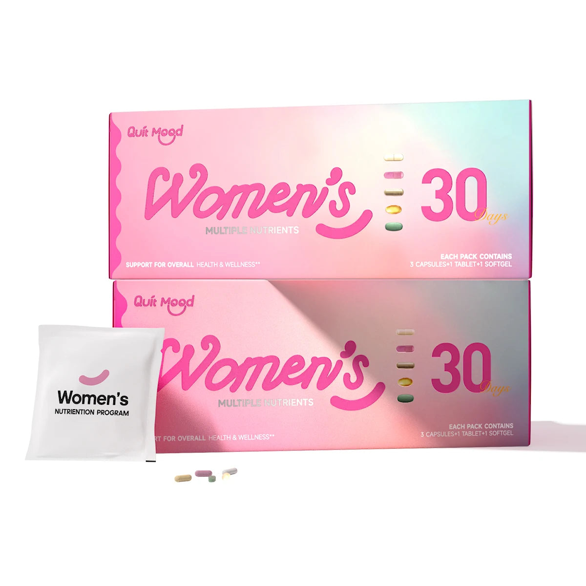 Women’s 5-in-1 Daily Supplement – Multivitamin, Stress, Bone, Skin & Probiotic Support | 30-Day Supply Peaceful Pleasures Health and Wellness 2 Box 60-Day Supply United States