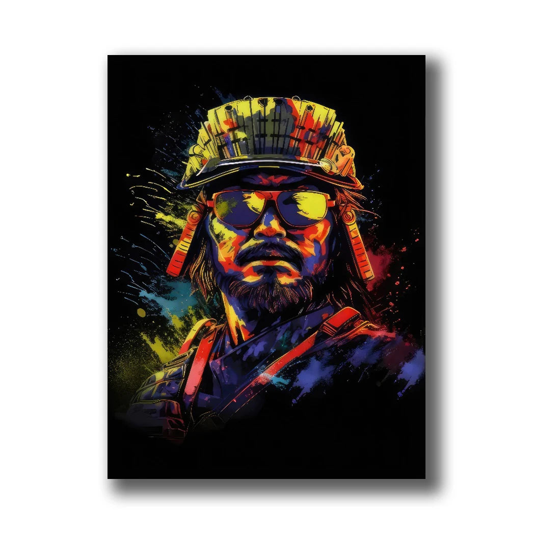 Neon Gaming Canvas Wall Art | Gamepad & Character Poster