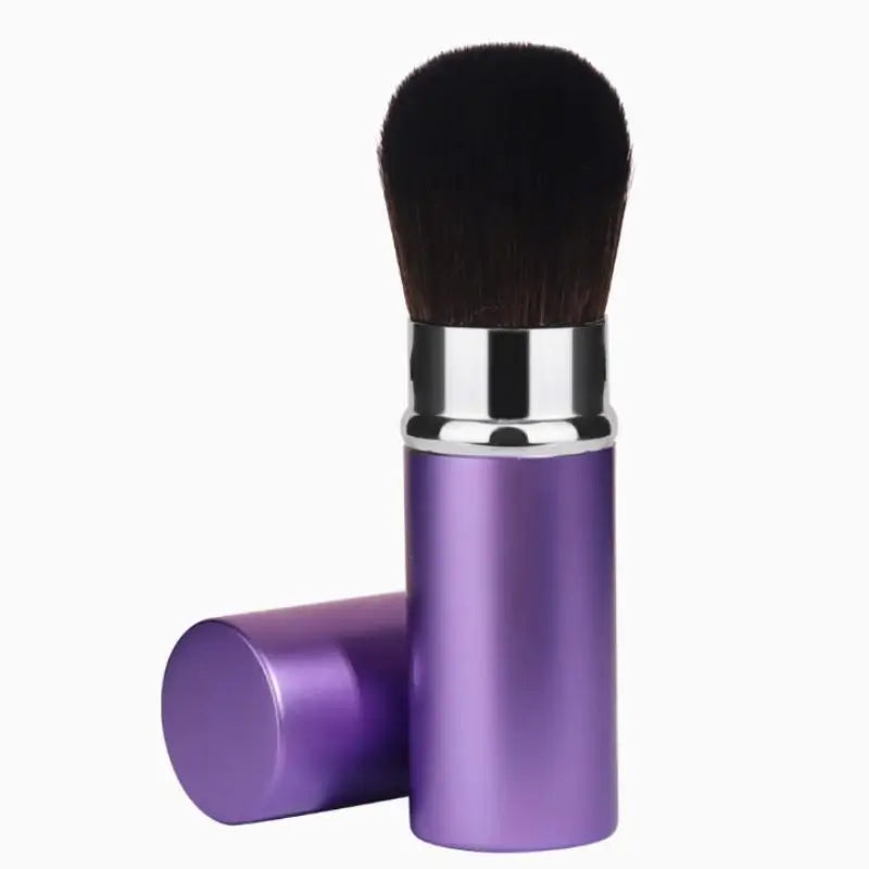 Retractable Cosmetic Brush Portable Face Powder Blusher Foundation Blush Highlight Brush Fiber Hair Handle Brush Female Peaceful Pleasures Health and Wellness A5
