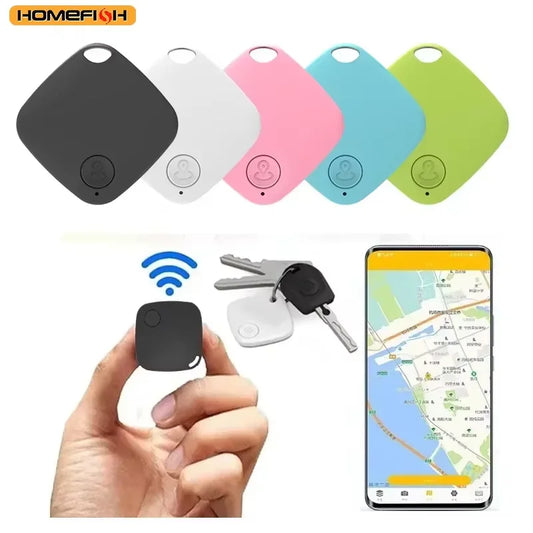 HOMEFISH Mini Bluetooth 5.0 Tracker AntiLost Device Round Pet Kids Bag Wallet Tracking Smart Finder Locator Peaceful Pleasures Health and Wellness