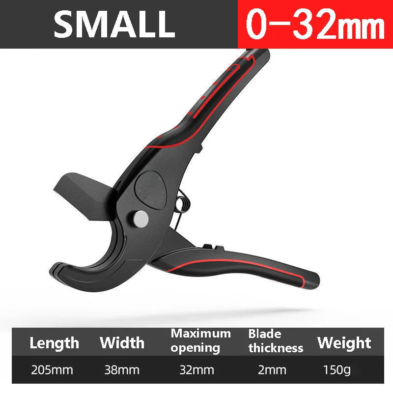 Ratchet Pipe Cutter 32–75mm | PVC PP PE Hose Hand Tool Peaceful Pleasures Health and Wellness 0-32mm