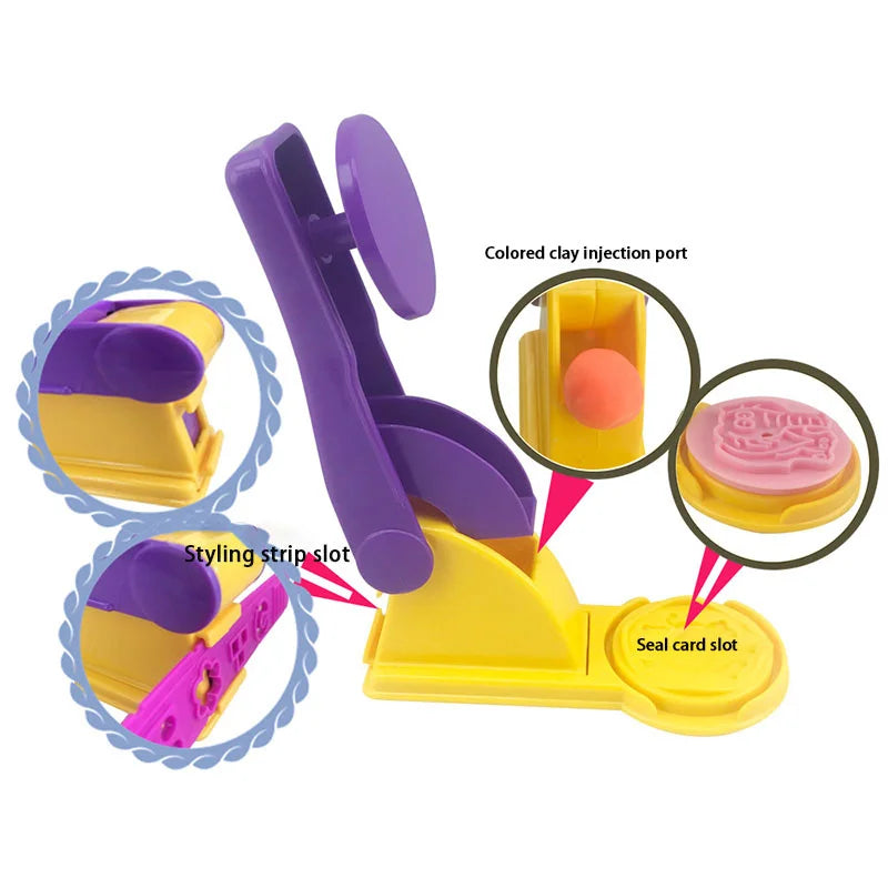 Play Dough Mold Tools Creative Noodles Maker Plate Knife Fork Shape